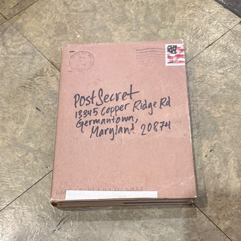 PostSecret Book with Brown Cover